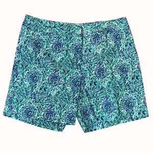 Talbots Tropical Ikat Medallion Shorts Size Petite 0P Resort Wear Preppy Casual